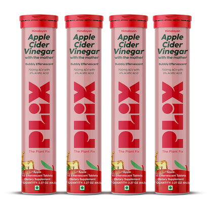 Apple Cider Vinegar Effervescent with 700mg ACV 4 Pack